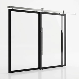 Pintu Aluminium Sliding Kaca Rel Atas