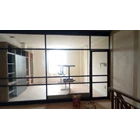 Office and Home Glass Aluminum Frame Partitions 7