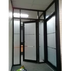 Office and Home Glass Aluminum Frame Partitions 9