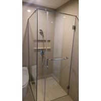 Bathroom Clear Tempered Glass Door