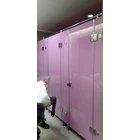 Tempered Glass Toilet Cubicle Partition 6