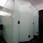 Tempered Glass Toilet Cubicle Partition 1
