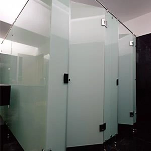 Tempered Glass Toilet Cubicle Partition