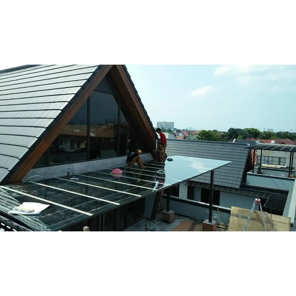 Kanopi Kaca Laminated  Tempered dan Non Tempered